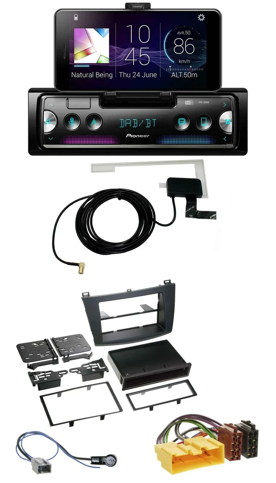 Автомагнитола для Mazda 3 (с 2009) Pioneer DAB, Bluetooth, MP3, USB