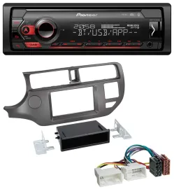 Pioneer MP3 USB DAB Bluetooth Autoradio für Kia Rio UB 2011-2014 anthrazit