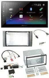 Pioneer USB Bluetooth DAB 2DIN Lenkrad Autoradio für Ford Kuga 2008-2012 silber