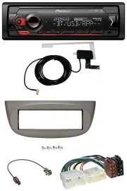 Автомагнитола для Renault Twingo Pioneer DAB, USB, MP3, Bluetooth, бежево-серый