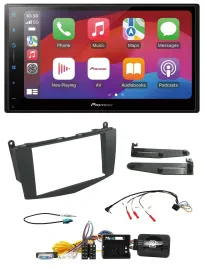 Автомагнитола для Mercedes C-Class 2007–2011 (W20) Pioneer 2DIN, DAB, USB, Bluetooth