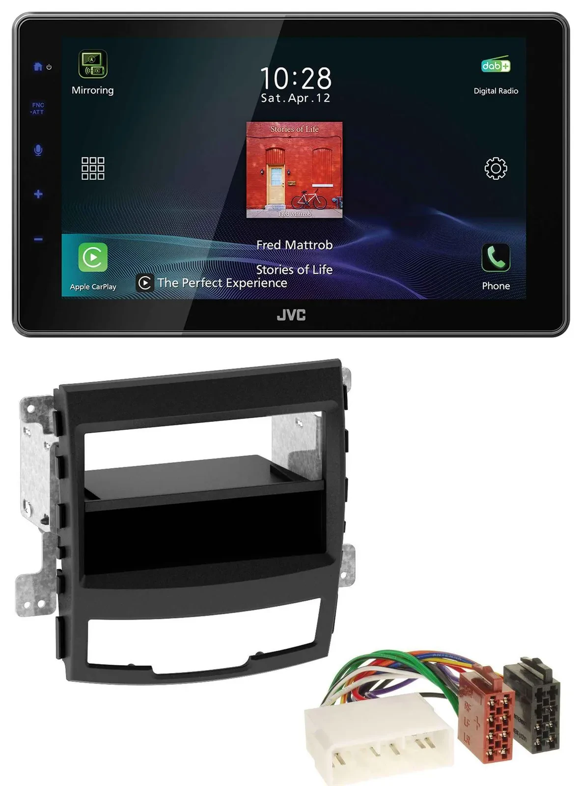 JVC DAB MP3 Bluetooth USB Autoradio für SsangYong Korando CK 2010-2013