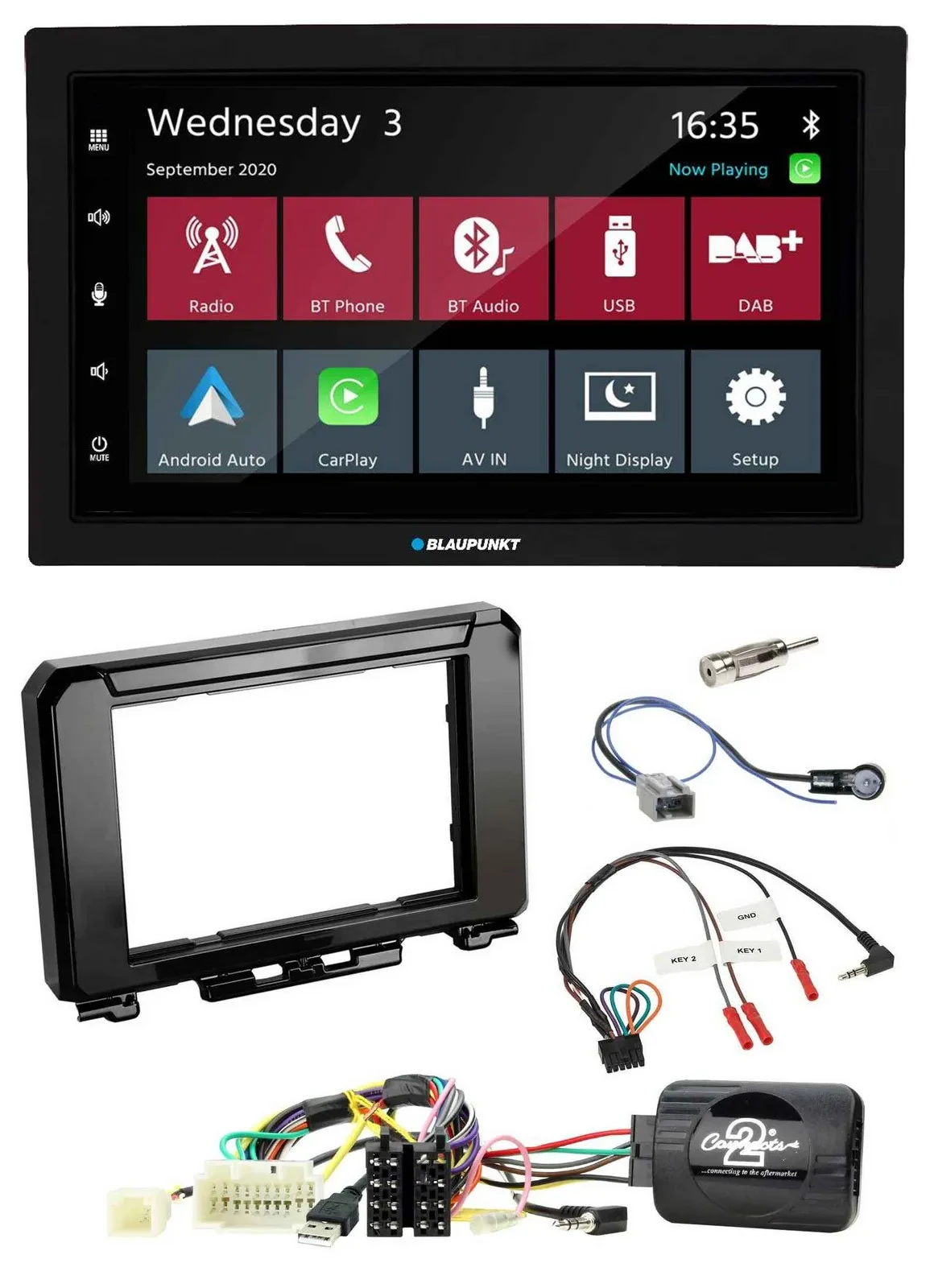Blaupunkt DAB Bluetooth USB Lenkrad 2DIN Autoradio für Suzuki Jimmny GJ ab 2018
