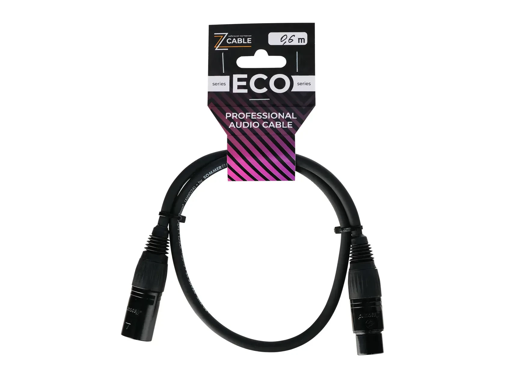 Микрофонный кабель ZZcable E1-XLR-M-F-0060-0 Black 0.6 м