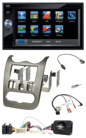 Blaupunkt Lenkrad USB Bluetooth TMC 2DIN Navigation für Dacia ab 2012 dunkelsilb