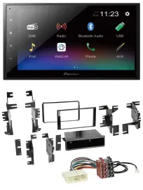Автомагнитола Pioneer 2DIN USB Bluetooth DAB MP3 для Nissan Versa (с 2007) и Xterra (с 2013)