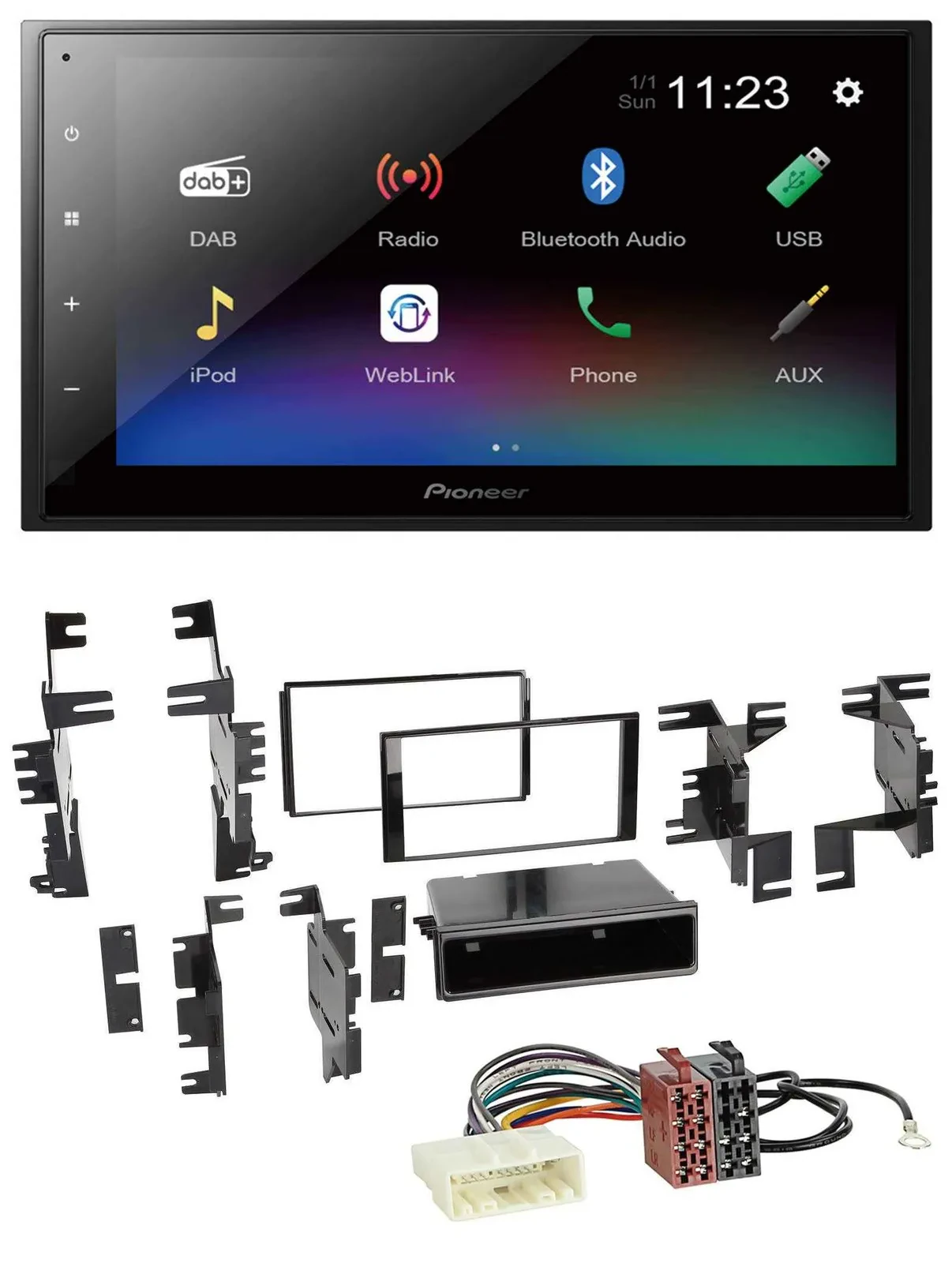 Автомагнитола Pioneer 2DIN USB Bluetooth DAB MP3 для Nissan Versa (с 2007) и Xterra (с 2013)