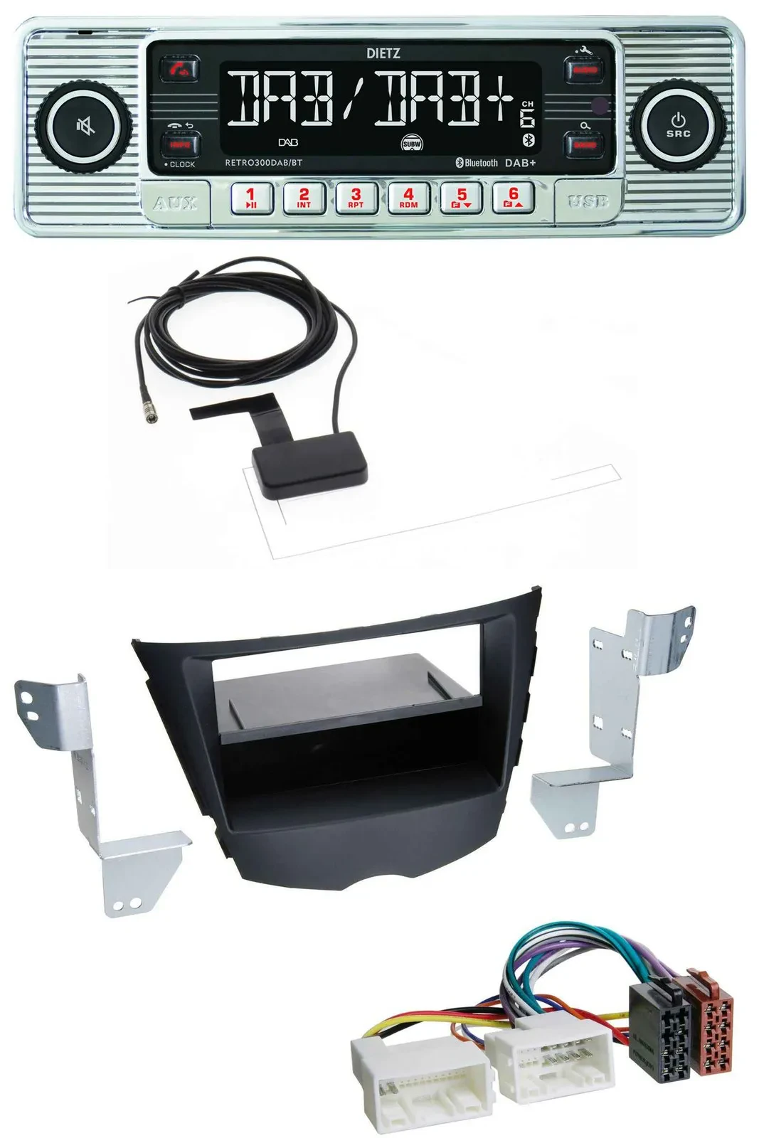 Автомагнитола для Hyundai Veloster (с 2011) Dietz Bluetooth, USB, MP3, DAB