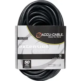 American DJ EC123 12 Gauge IEC Power Extension Cord 50 ft. 50 ft.