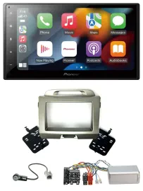 Автомагнитола Pioneer 2 DIN, DAB, Bluetooth, USB, для Kia Sportage 3 (2010–2015), поддержка кнопок на руле