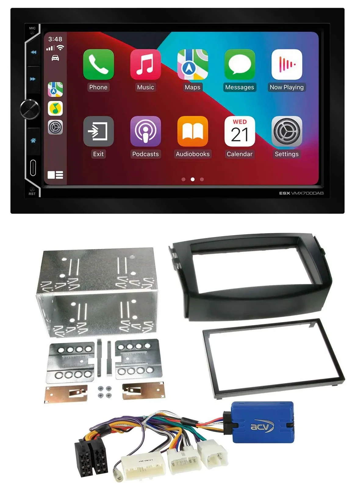 ESX 2DIN DAB USB MP3 Bluetooth Autoradio für Toyota RAV 4 2011-2013 28 Pin