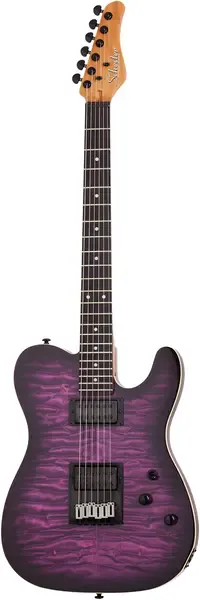 Электрогитара Schecter Traditional Pro Ebony FB Transparent Purple Burst