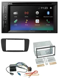 Pioneer Bluetooth MP3 USB 2DIN DAB DVD Autoradio für Seat Ibiza ab 08 nitschwarz
