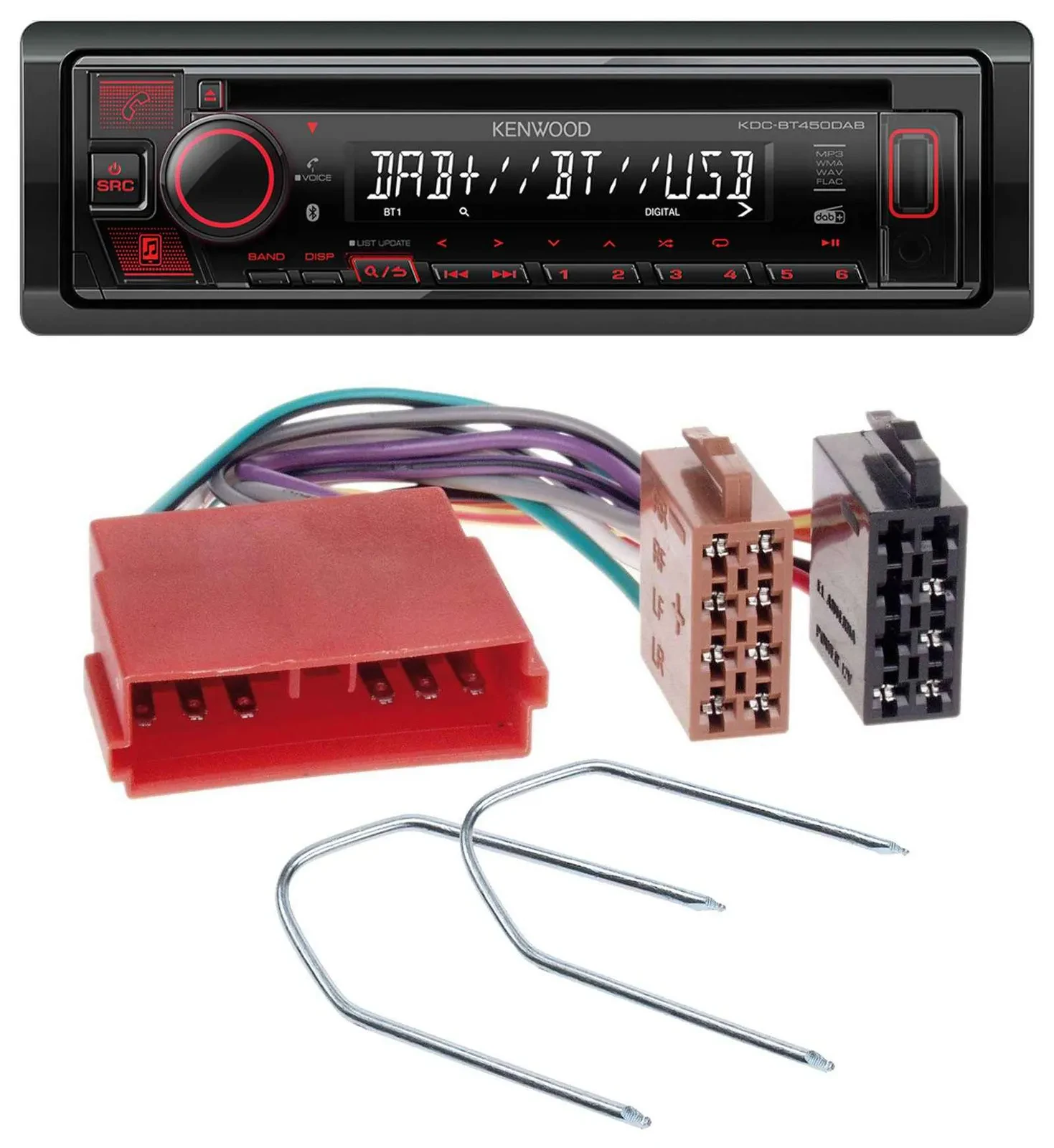 Автомагнитола Kenwood MP3 CD USB Bluetooth DAB для Citroen BX (1992–1994), XM (1989–2000)
