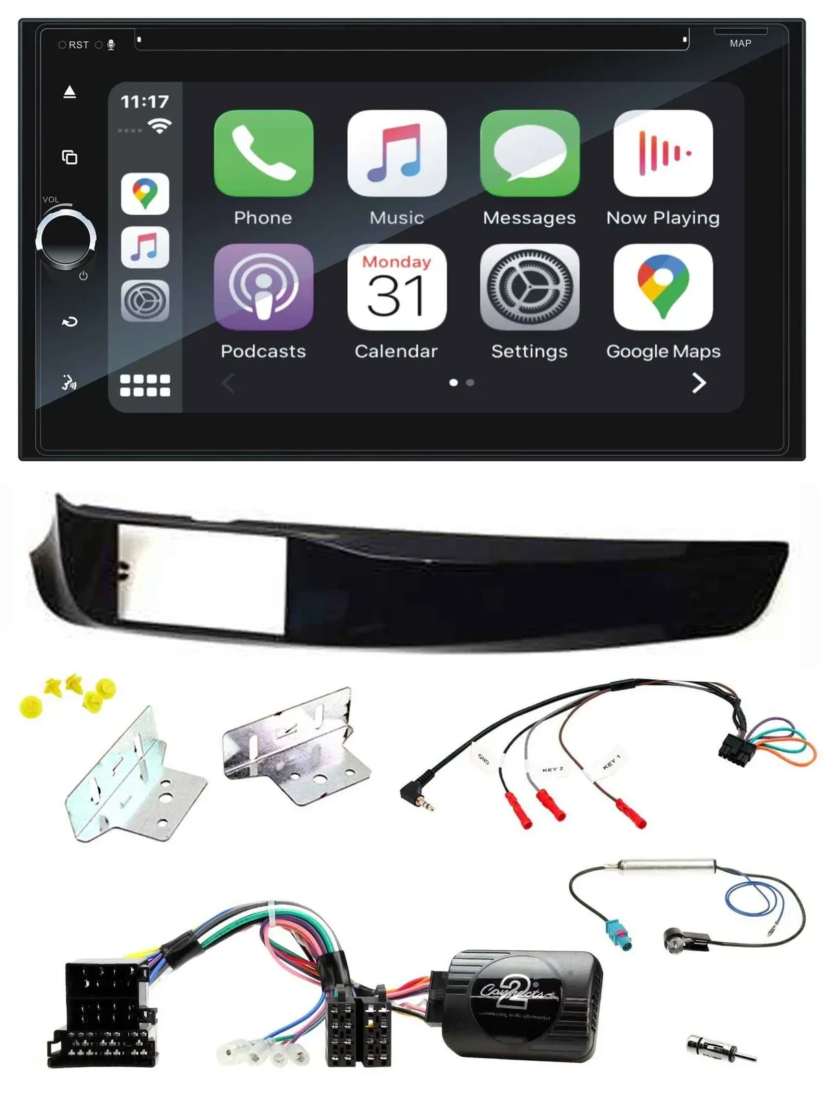 Blaupunkt DAB USB Bluetooth Lenkrad 2DIN TMC Navigation für Alfa Giulietta 940 1