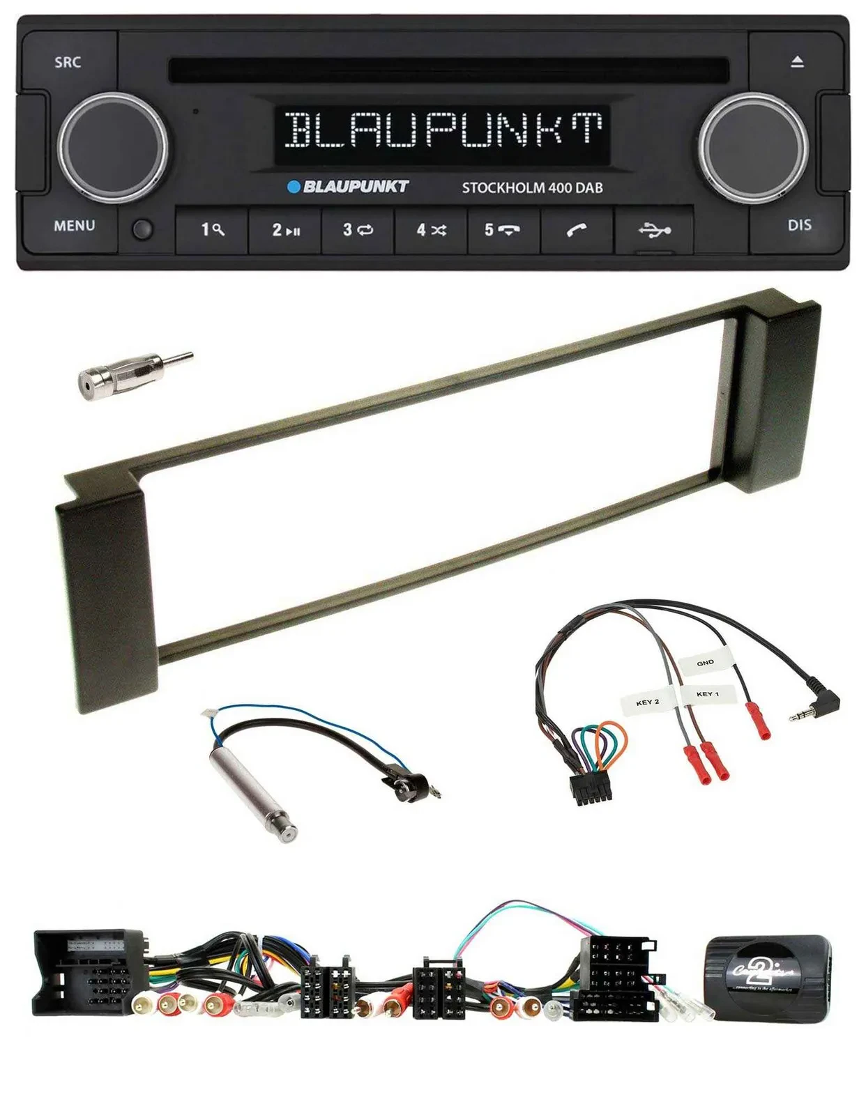 Автомагнитола Blaupunkt Bluetooth DAB CD USB для Audi A3/A6 (Can-Bus, 2000–2004)