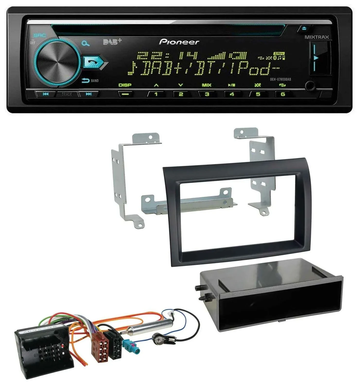Pioneer DAB MP3 CD USB Bluetooth Autoradio für Citroen Jumper Quadlock 06-11 sch