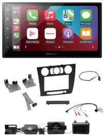 Pioneer USB Lenkrad DAB 2DIN Bluetooth Autoradio für BMW 1er PDC man. Klima E87/