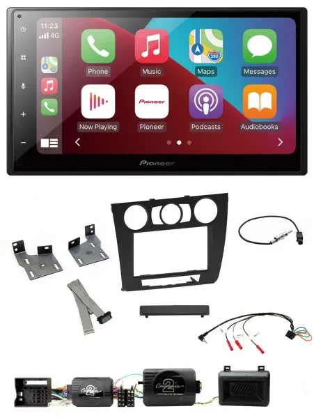 Pioneer USB Lenkrad DAB 2DIN Bluetooth Autoradio für BMW 1er PDC man. Klima E87/