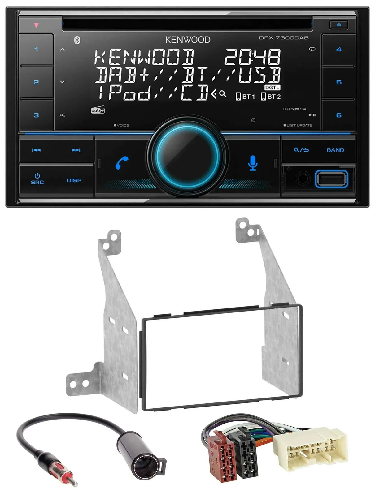 Kenwood CD 2DIN DAB USB MP3 Bluetooth Autoradio für Nissan Pathfinder 04-07