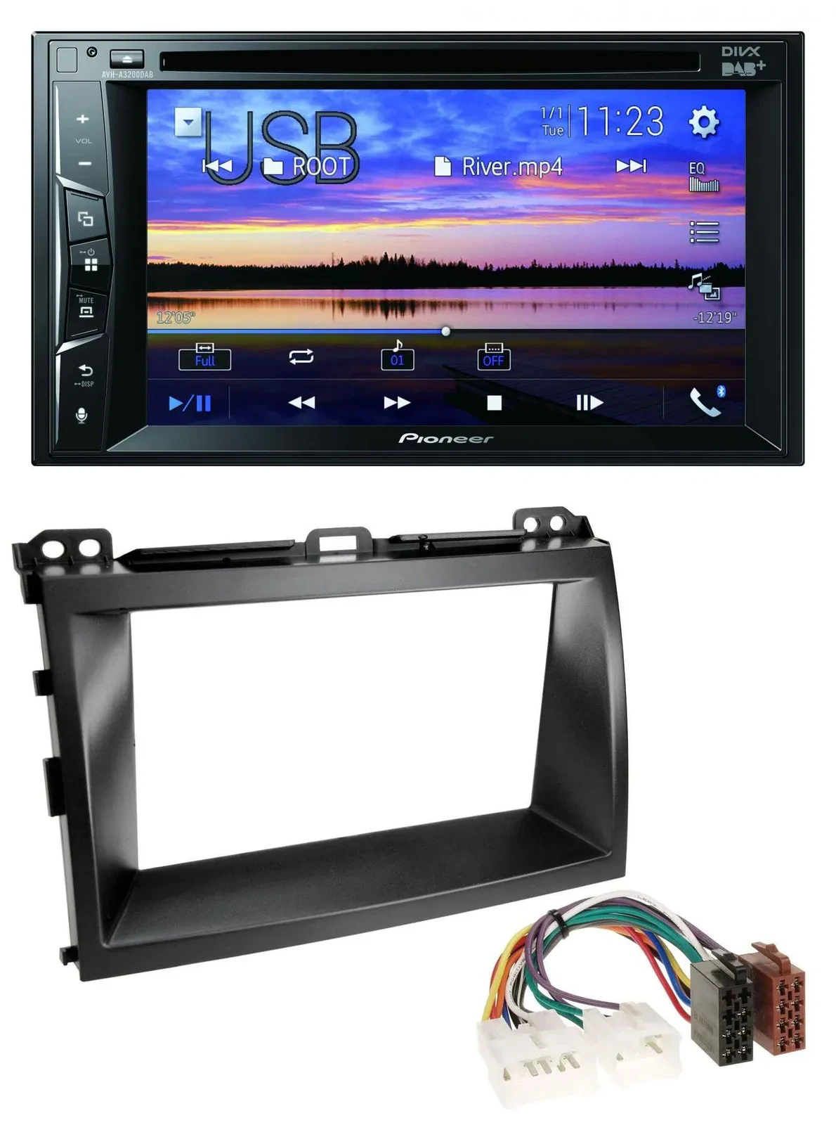 Pioneer Bluetooth 2DIN USB DVD DAB MP3 Autoradio für Lexus GX-470 (2003-2009)