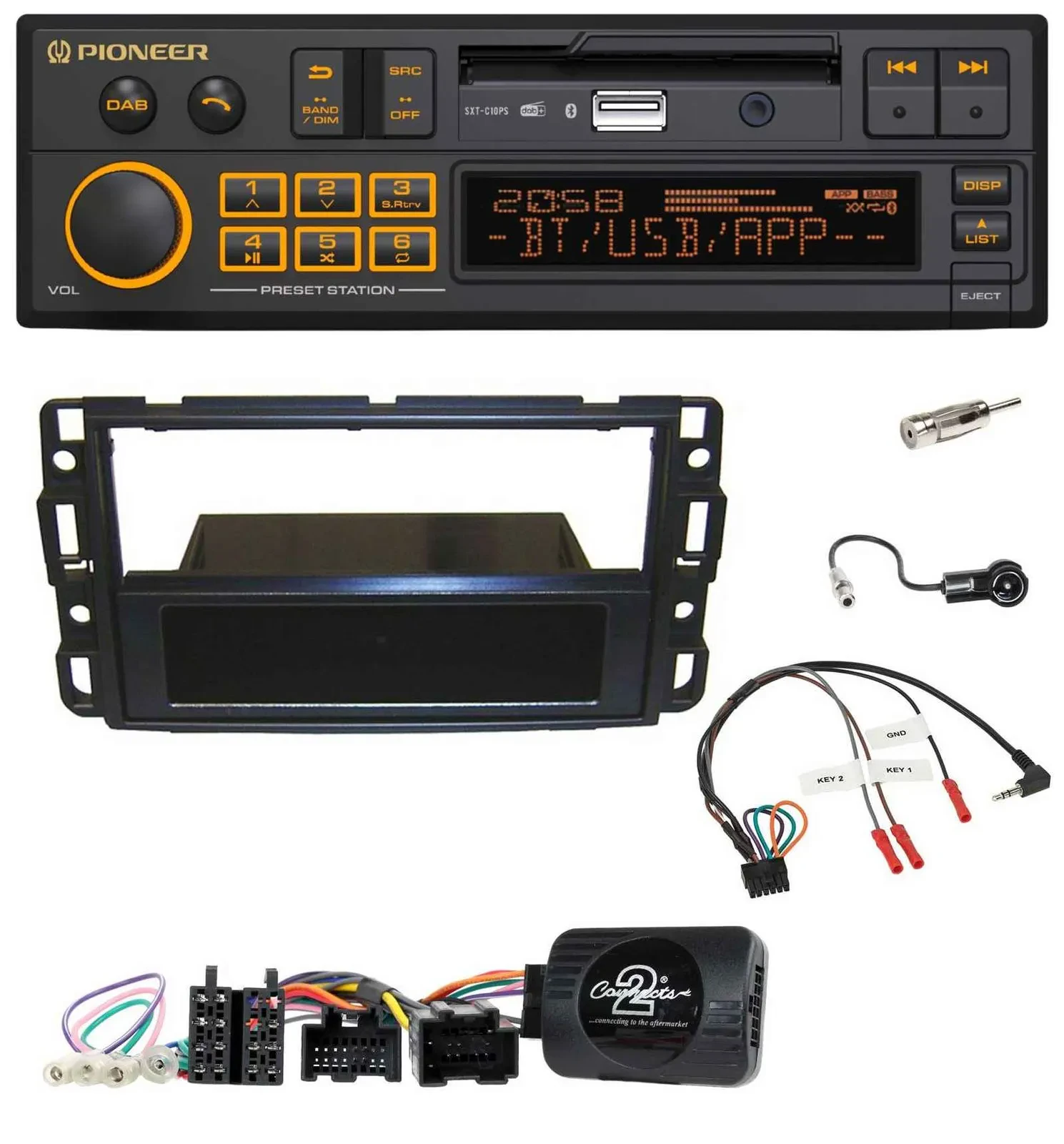 Pioneer DAB Lenkrad USB Bluetooth Autoradio für Cadillac BLS YSCF 2006-2010