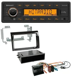 Автомагнитола для Citroen Jumper (2006–2011) Continental 1DIN, USB, AUX, MP3, Quadlock, черный (piano black)