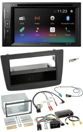 Автомагнитола Pioneer 2DIN, Bluetooth, USB, DAB, DVD для Alfa Romeo Mito (2014–2018)