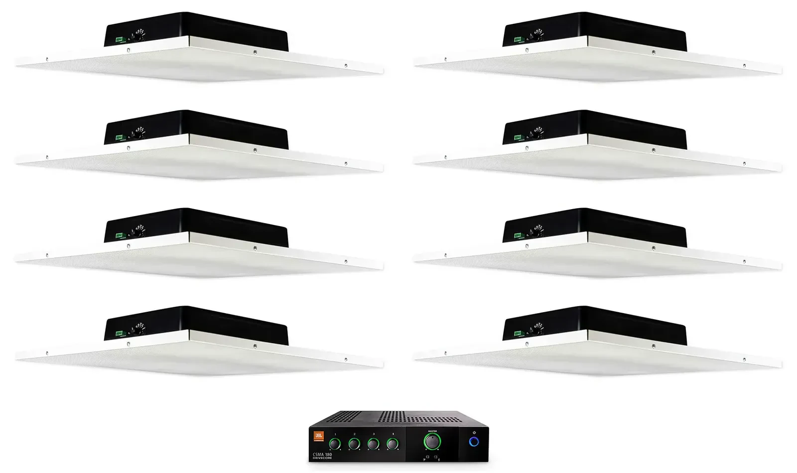 Потолочная акустика JBL DCS8T White с усилителем (8 штук)