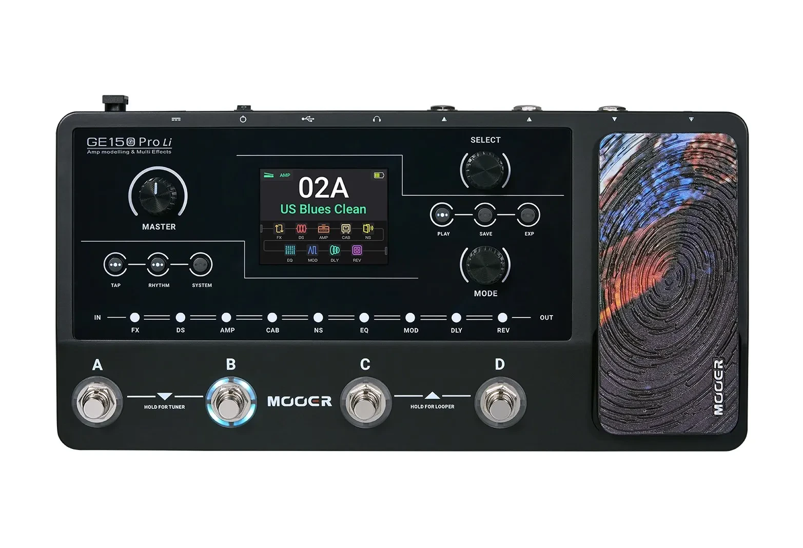 Процессор эффектов Mooer GE150-Pro-Li-BK черный