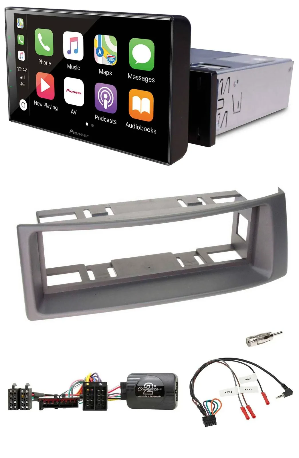 Pioneer Bluetooth Lenkrad DAB USB Autoradio für Renault Megane Scenic 96-00 anth