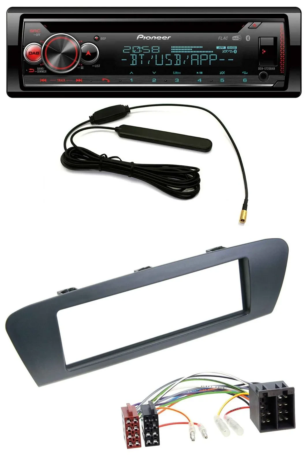 Автомагнитола для Renault Scenic (с 2009) Pioneer USB, DAB, MP3, Bluetooth, CD, серый