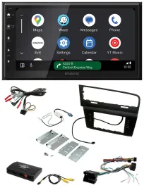 Kenwood DAB Bluetooth USB Lenkrad 2DIN Autoradio für VW Golf VII 7 2012-2018 Inf