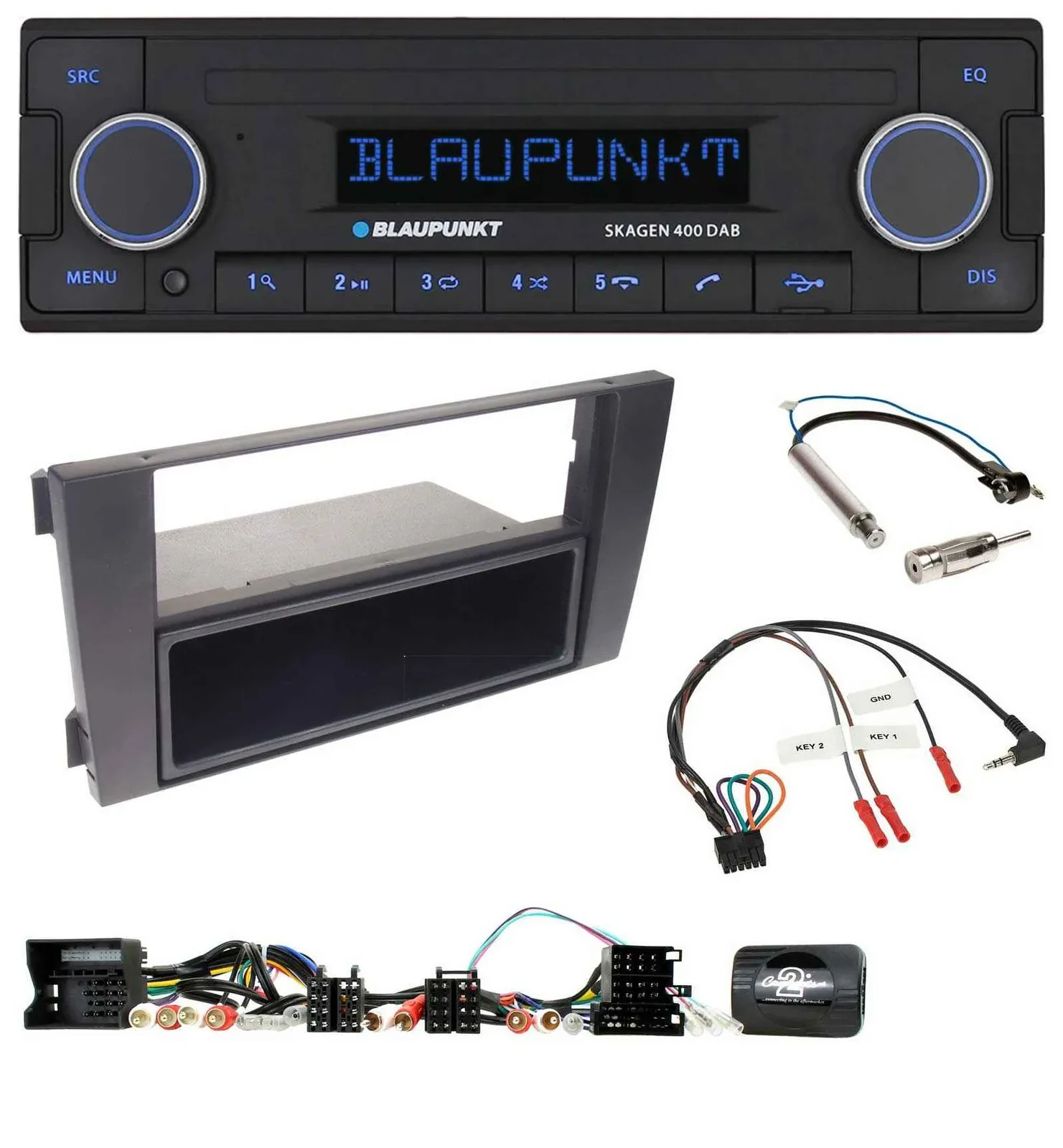 Blaupunkt DAB USB Bluetooth Lenkrad Autoradio für Audi A6 (2001-2004)