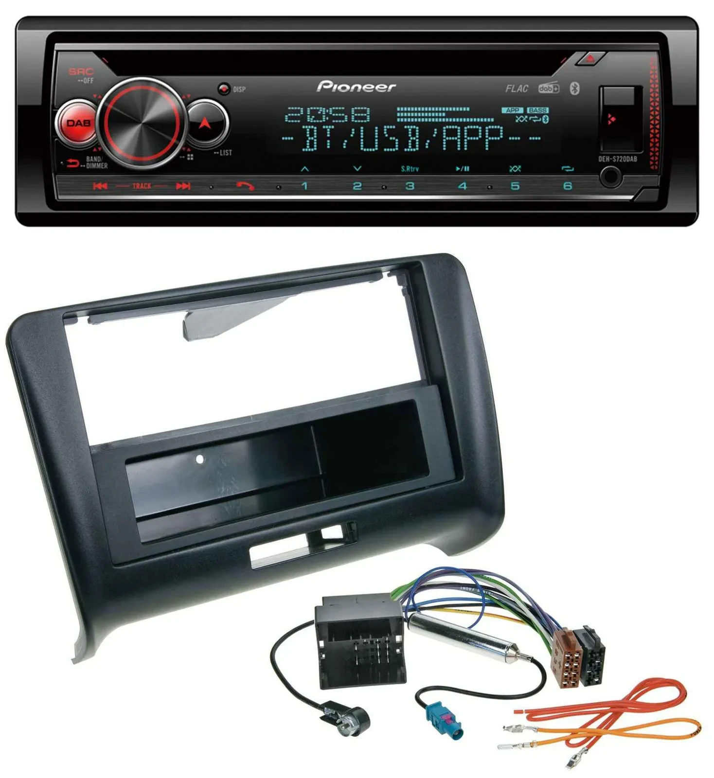 Автомагнитола для Audi TT (2006–2014) Pioneer CD DAB Bluetooth USB MP3, Quadlock