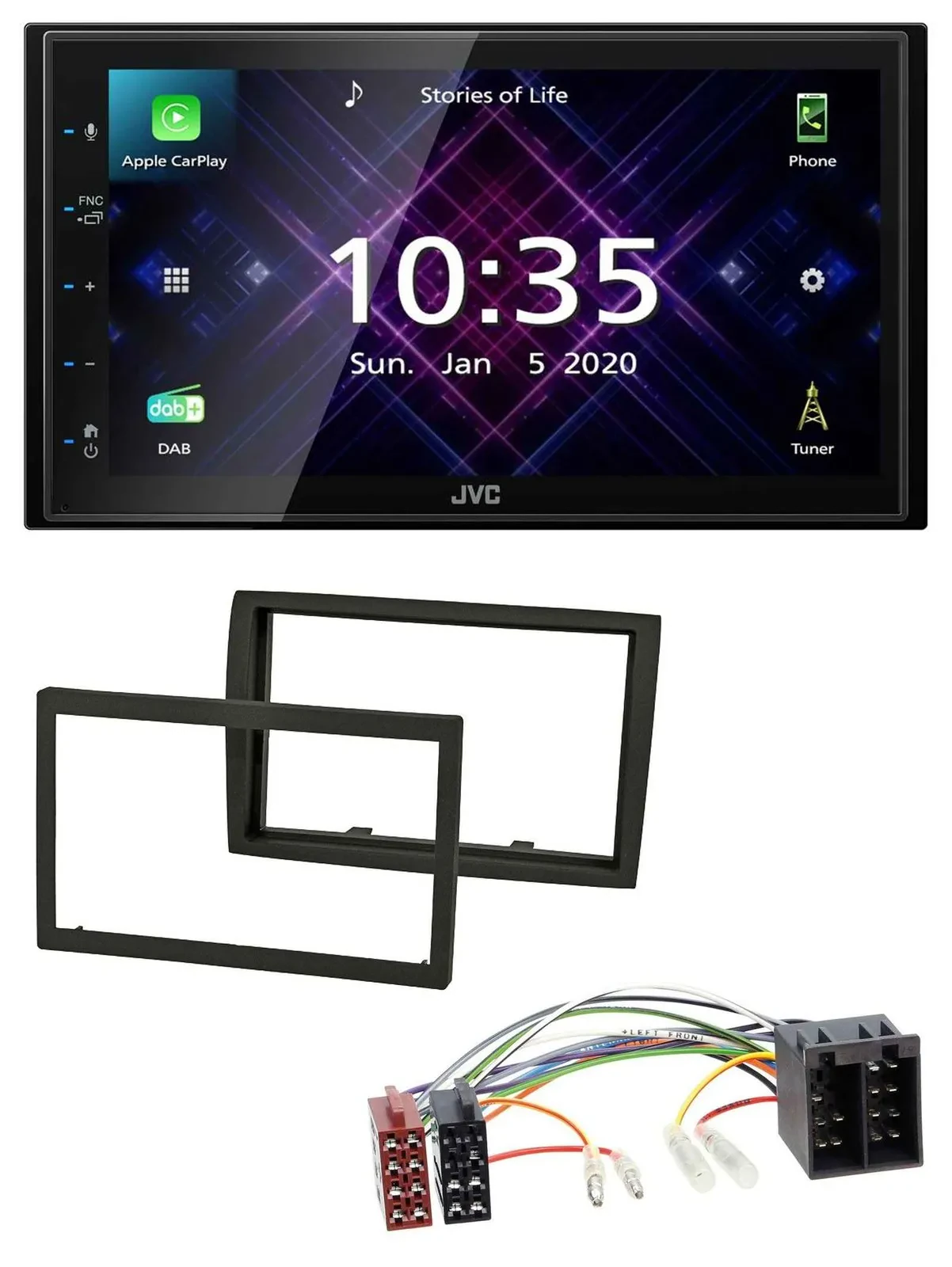 JVC DAB 2DIN MP3 Bluetooth USB Autoradio für Citroen Jumper 11-21 Peugeot Boxer