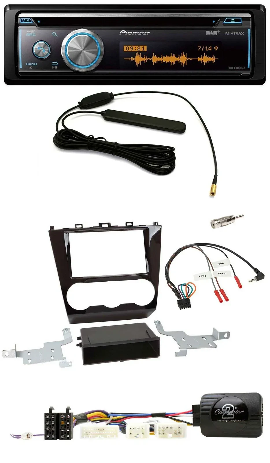 Pioneer CD USB Bluetooth DAB Lenkrad Autoradio für Subaru Forester ab 2015