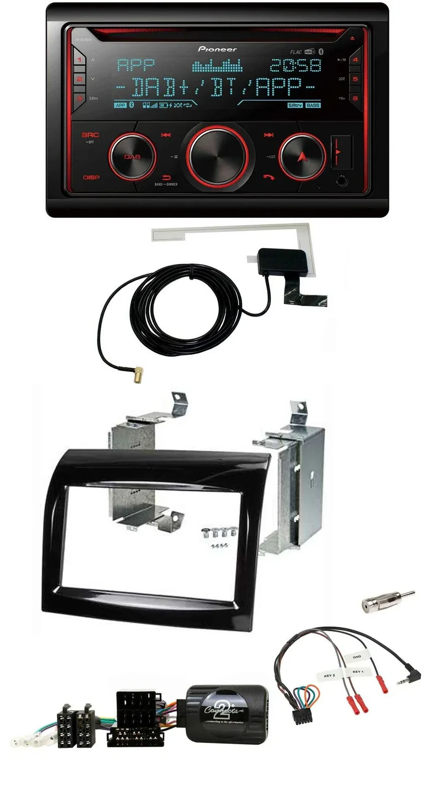 Автомагнитола Pioneer 2DIN, DAB, USB, CD, Bluetooth, для Fiat Ducato 2012–2015