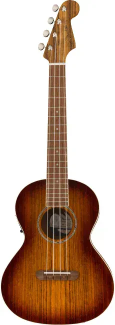 Fender Rincon Tenor Acoustic Electric Aged Cognac Burst Ukulele with gig Bag