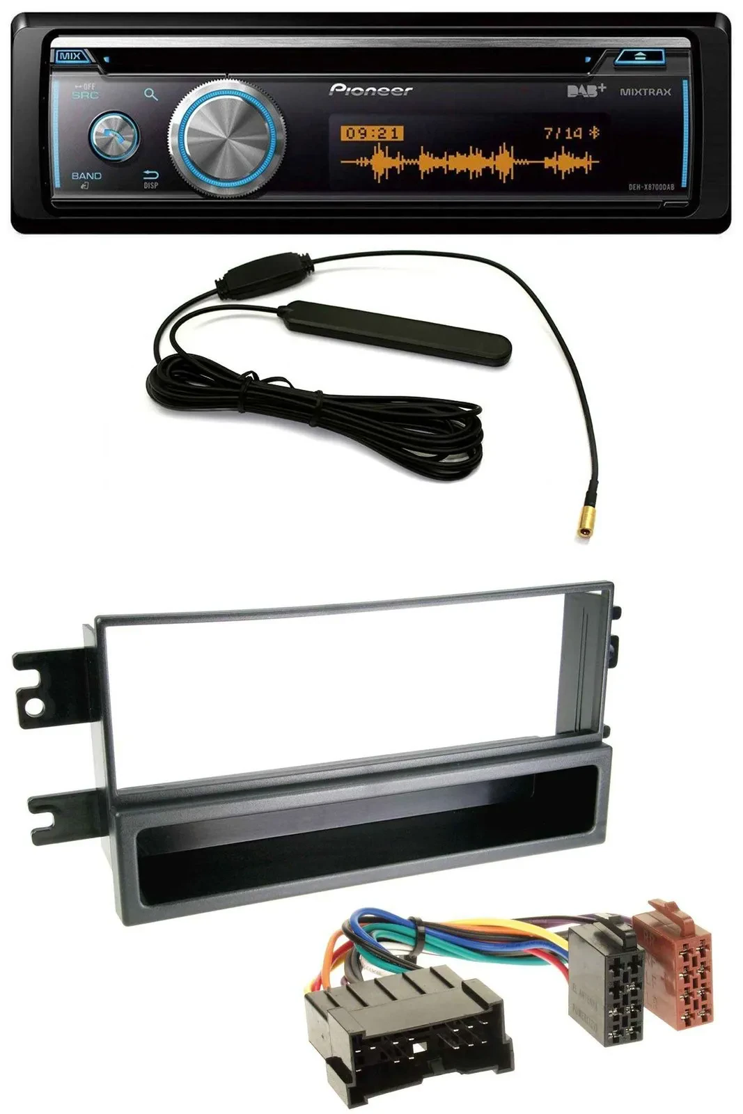 Автомагнитола Pioneer CD USB Bluetooth DAB MP3 для Kia Cerato (до 2007)