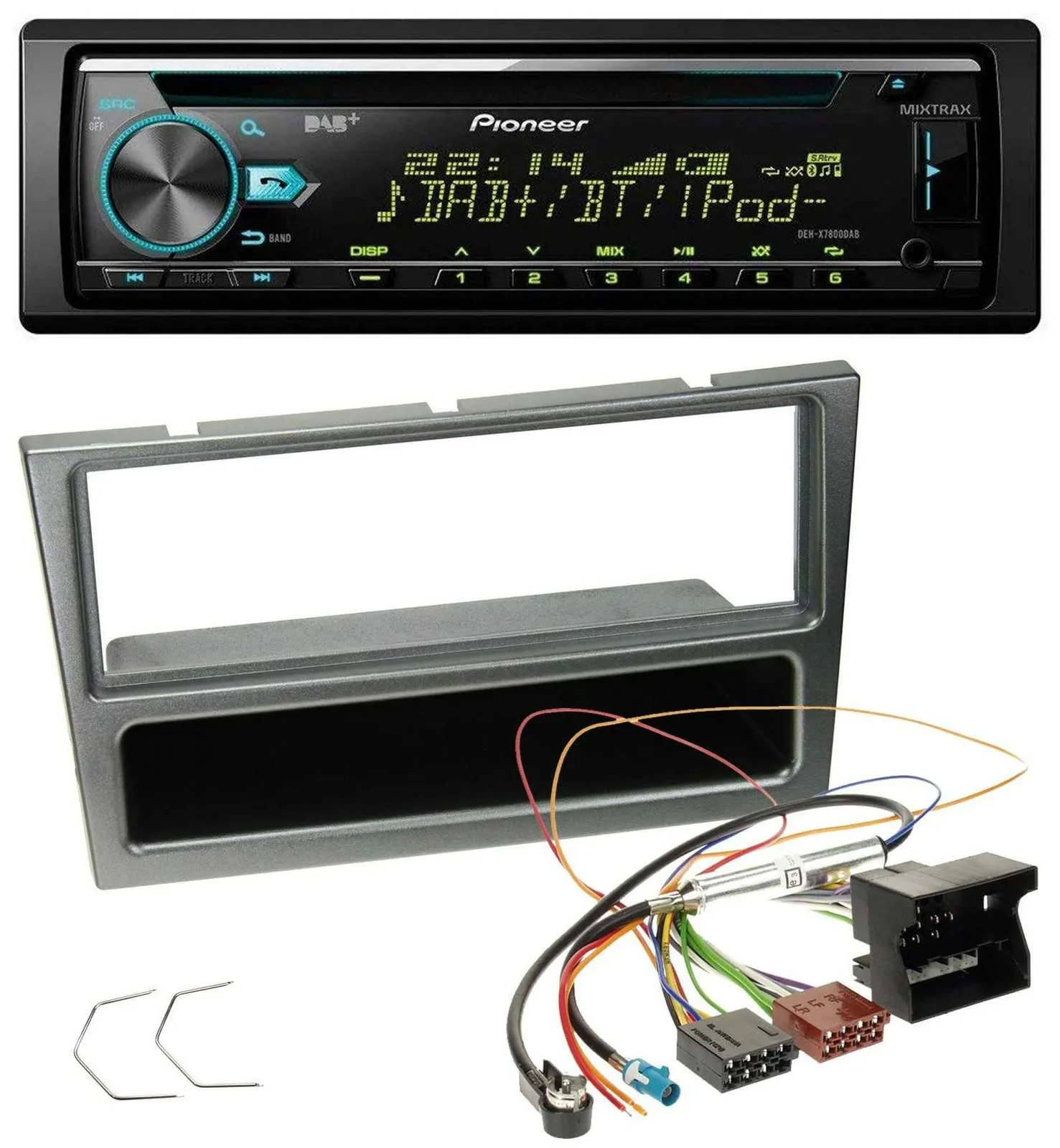 Pioneer DAB MP3 CD USB Bluetooth Autoradio für Opel Corsa C Quadlock 2004-2006 a