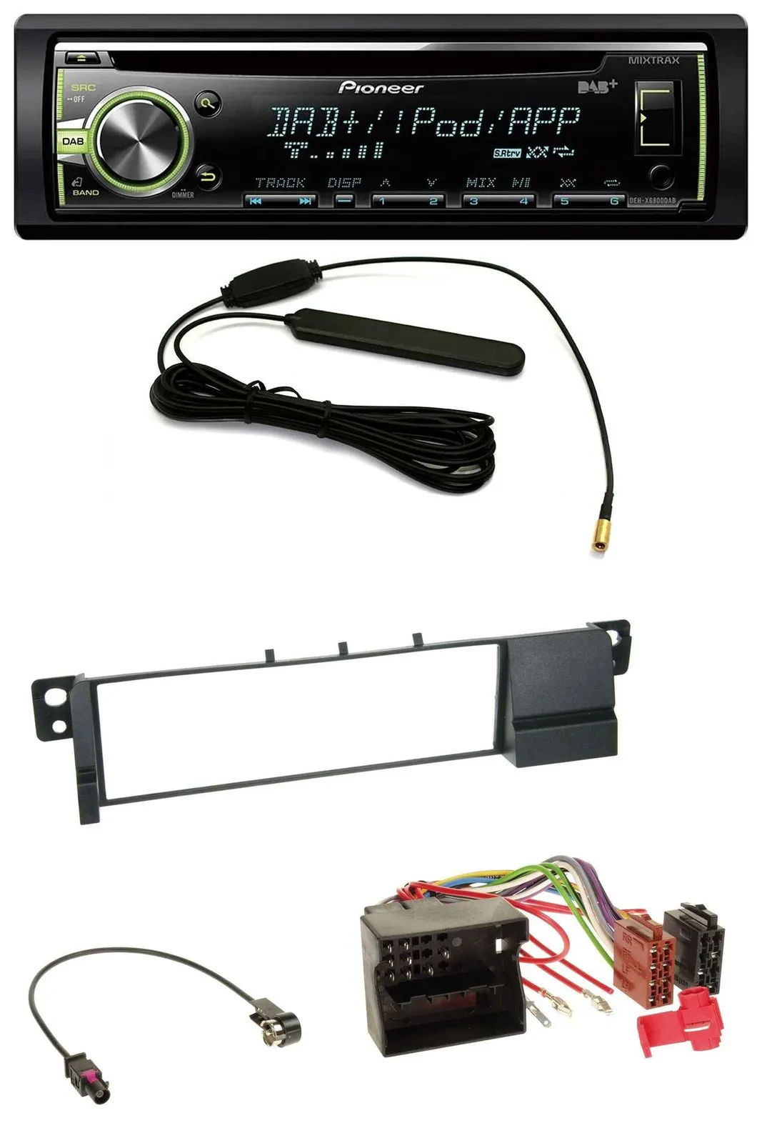 Pioneer MP3 USB CD DAB AUX Autoradio für BMW 3er E46 (Quadlock)