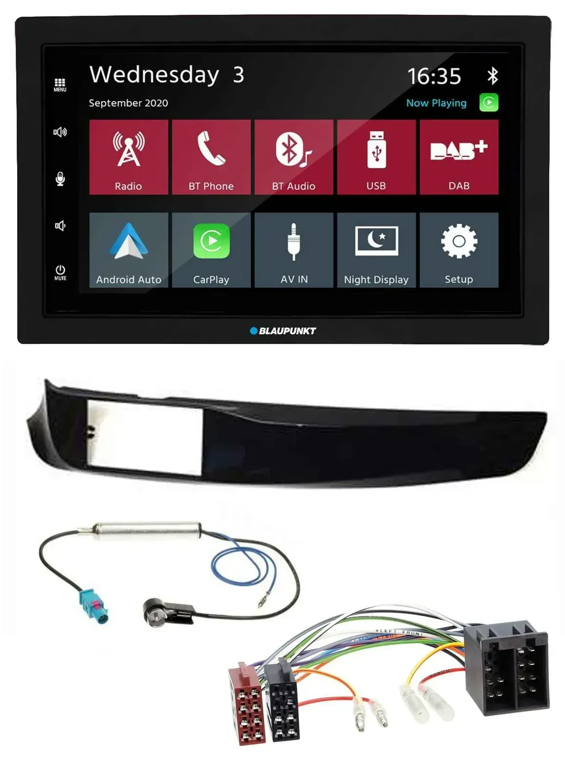 Blaupunkt DAB Bluetooth USB MP3 2DIN Autoradio für Alfa Giulietta schwarz glänze