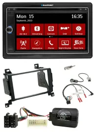 Blaupunkt TMC USB Lenkrad Bluetooth DAB 2DIN Navigation für Hyundai Santa Fe 07-