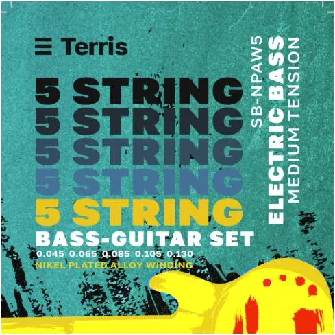 TERRIS SB-N PAW5 - Струны для бас-гитары 5 струнной