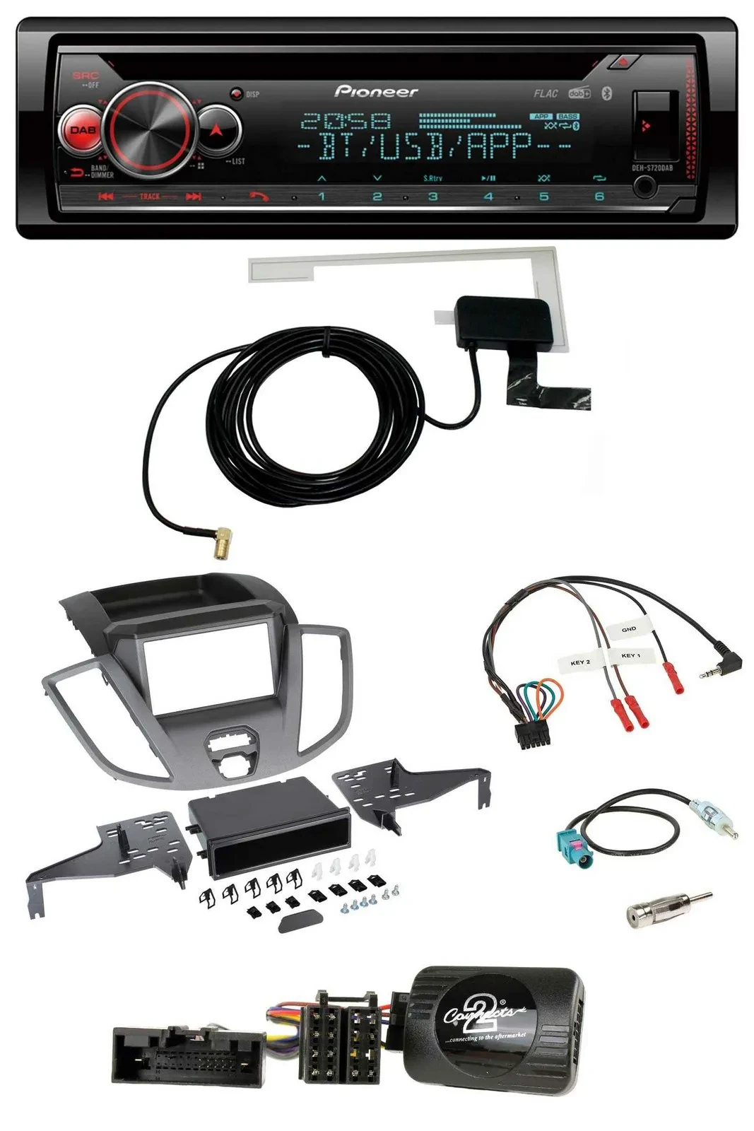 Автомагнитола для Ford Transit V363 Pioneer DAB CD USB Bluetooth (2015–2018)