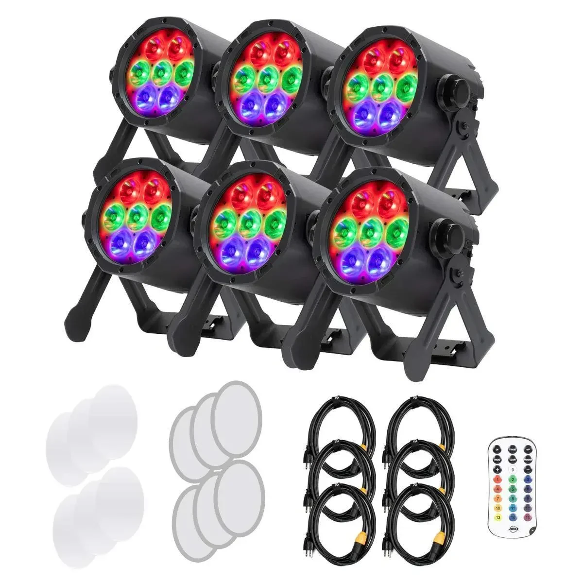 Светодиодный прибор American DJ ElectraPix Par 7 с аксессуарами (6 штук)