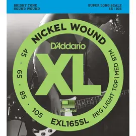 Струны для бас-гитары D'Addario EXL165SL 45-105