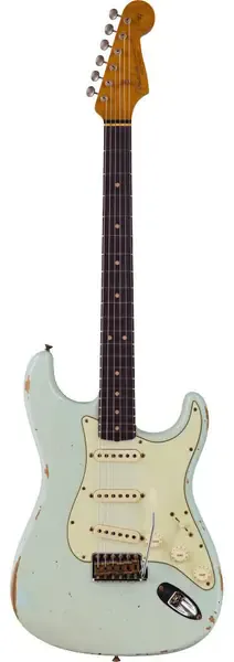 Электрогитара Fender Ltd '63 Stratocaster Relic, Faded Aged Sonic Blue