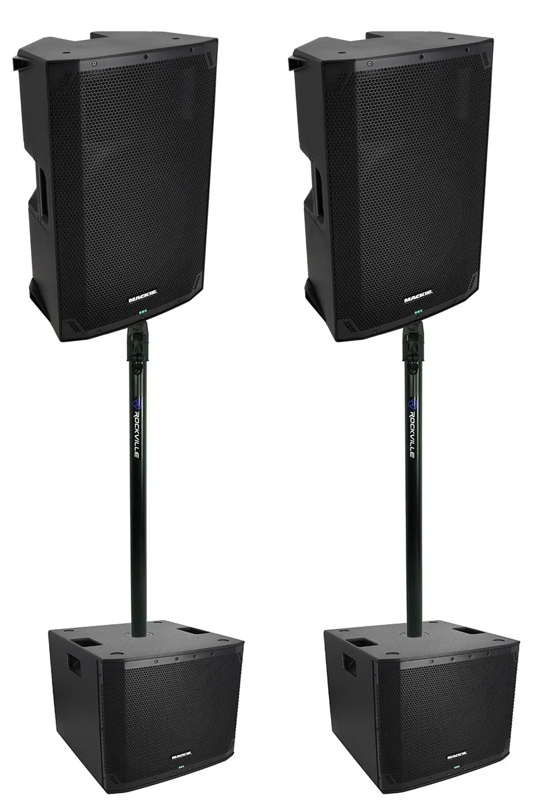 (2) Mackie Thump15 V4 15” Active DJ PA Speakers w/Bluetooth+Thump15S V4 15" Subs